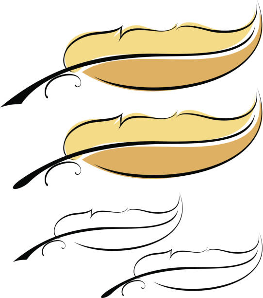 ilustrações, clipart, desenhos animados e ícones de golden de penas - vestigial wing