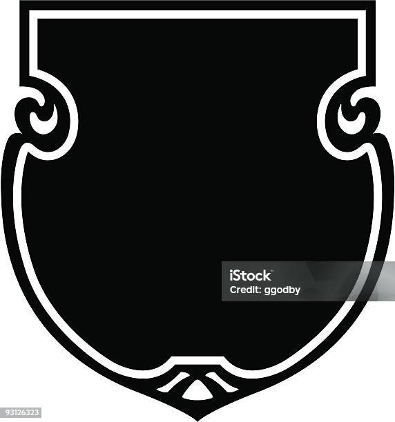 Shield1 Stock Vektor Art und mehr Bilder von Schutzschild - Schutzschild, Viktorianischer Stil, Bilderrahmen