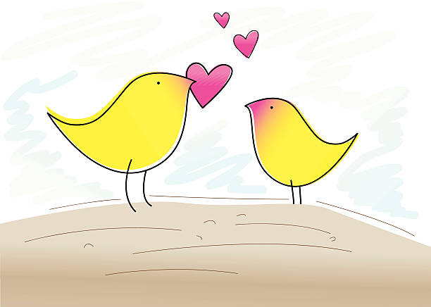 Ptaki w miłości się – artystyczna grafika wektorowa