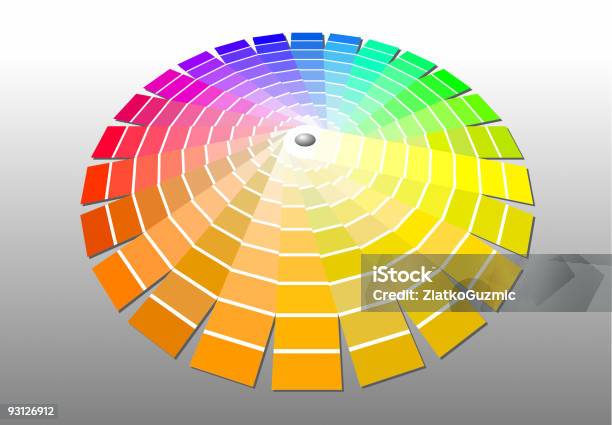 Colorwheel - Immagini vettoriali stock e altre immagini di Arte - Arte, Astratto, CMYK