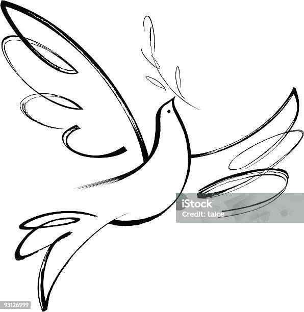 Peace Love Freedom Stock Illustration - Download Image Now - Dove - Bird, Symbols Of Peace, Illustration