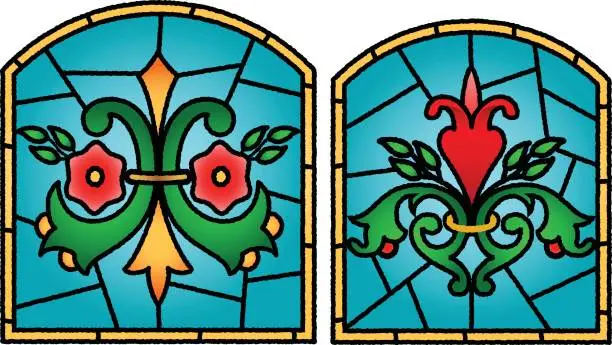 Vector illustration of Stained Glass Windows