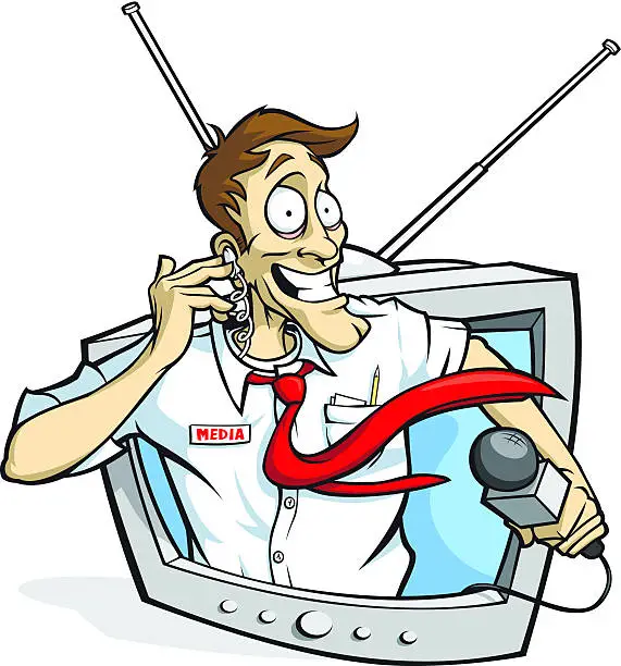 Vector illustration of TV Reporter