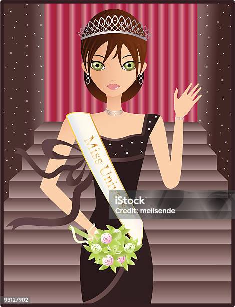 Ilustración de Miss Universo y más Vectores Libres de Derechos de Miss Universo - Miss Universo, Concurso de belleza, Ilustración