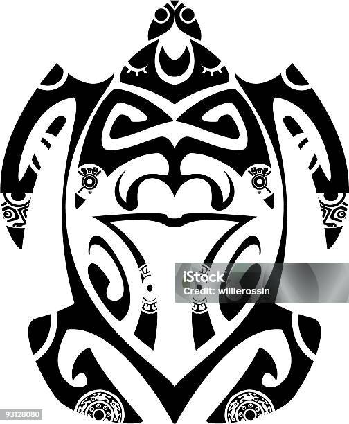 Maori Tartaruga - Immagini vettoriali stock e altre immagini di Animale - Animale, Animale selvatico, Decorazione festiva