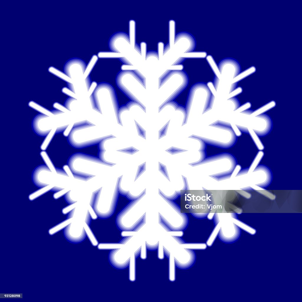 Schöne leuchtende Schneeflocken. - Lizenzfrei Blau Vektorgrafik