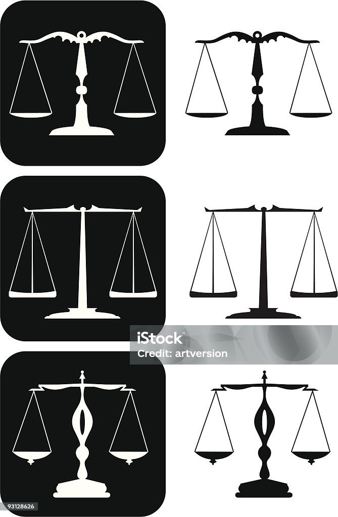 Scale della Giustizia - arte vettoriale royalty-free di Avvocato