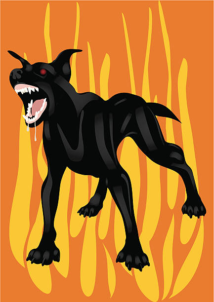 the dog vector art illustration