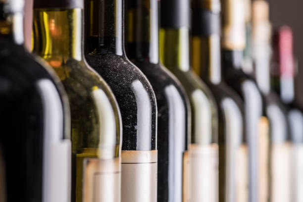 istock Line of wine bottles. 931288866