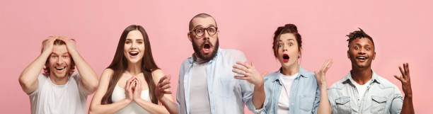 istock The collage of surprised people 931289656