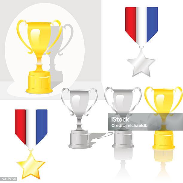 Shiny Trophy Award Medal Stock Illustration - Download Image Now - Achievement, Aspirations, Award