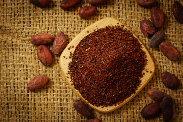 istock Cacao nibs and cocoa beans on burlap 931292236
