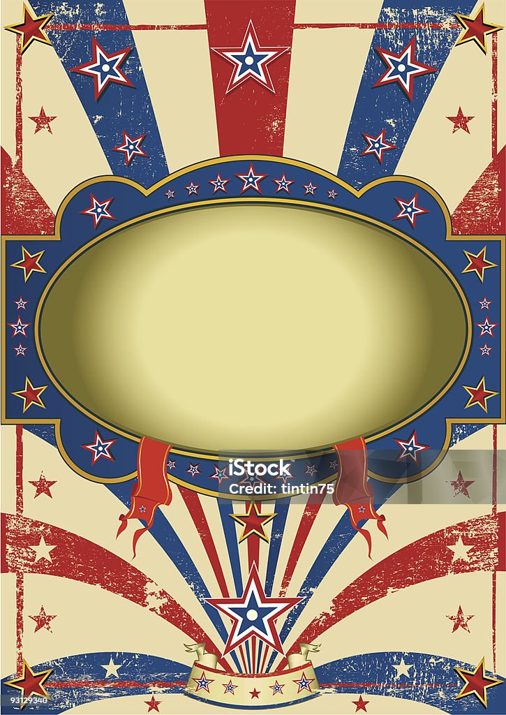 circus vintage cartel - arte vectorial de Bandera estadounidense libre de derechos