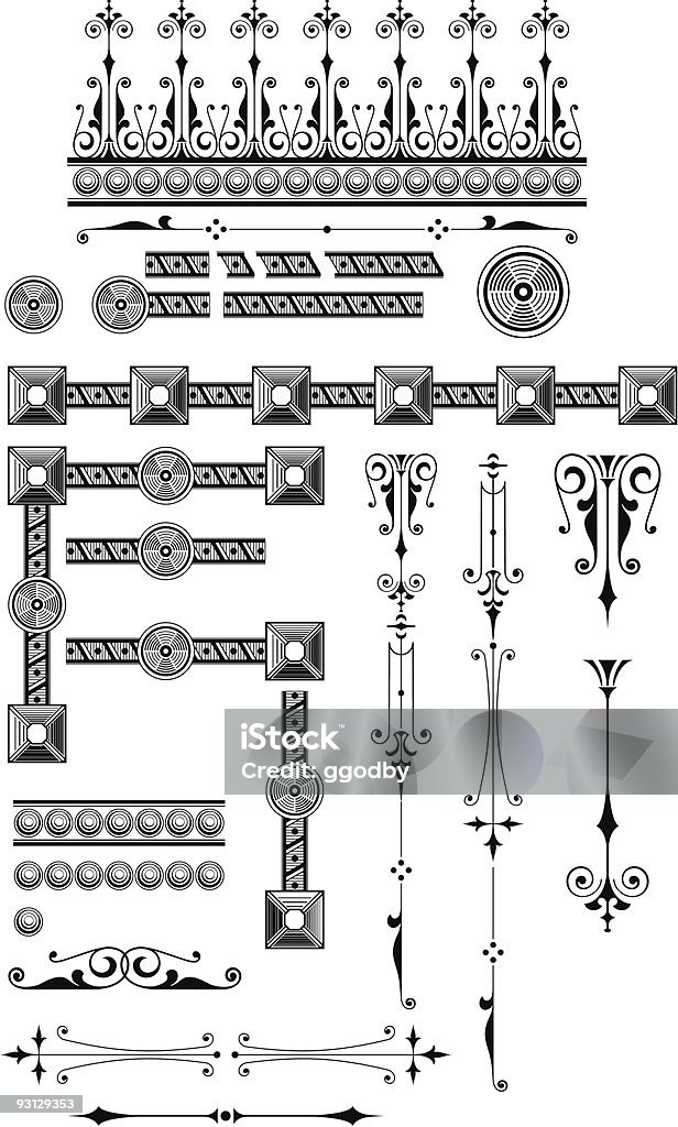 Victorian Design Elements2 (Scroll2-7505)  Border - Frame stock vector