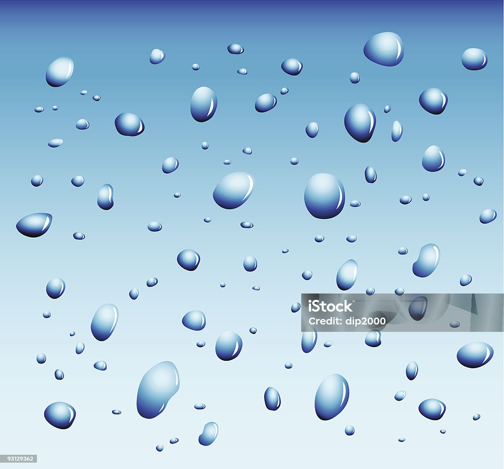 Krople wody - Grafika wektorowa royalty-free (Bańka)