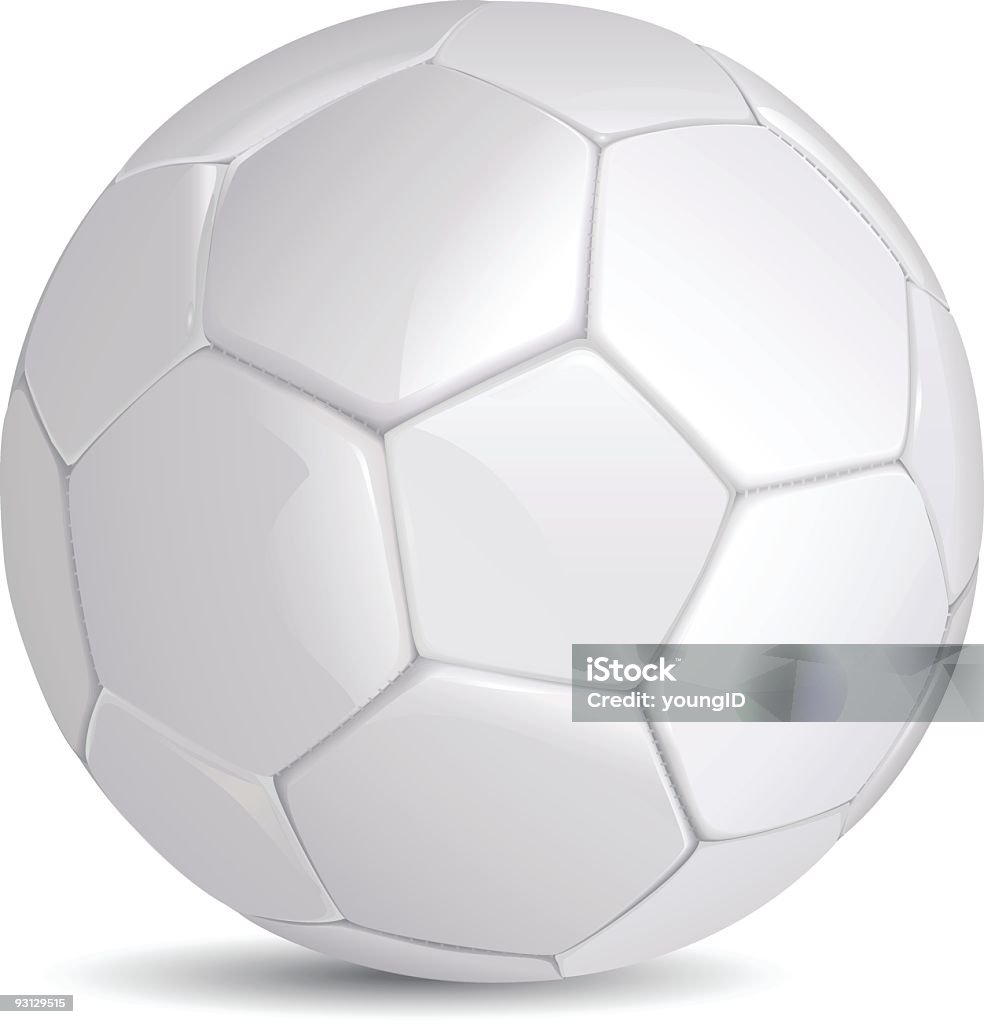 Белый Футбольный мяч - Векторная гра�фика Футбольный мяч роялти-фри