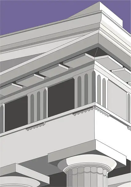 Vector illustration of Greek Architecture (detail)