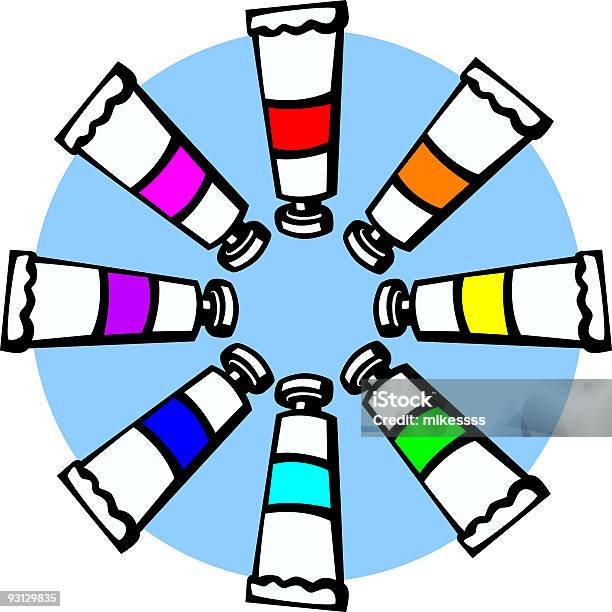 Tubos De Tinta Colorida - Arte vetorial de stock e mais imagens de Arte - Arte, Arte e Artesanato - Arte visual, Arte, Cultura e Espetáculo