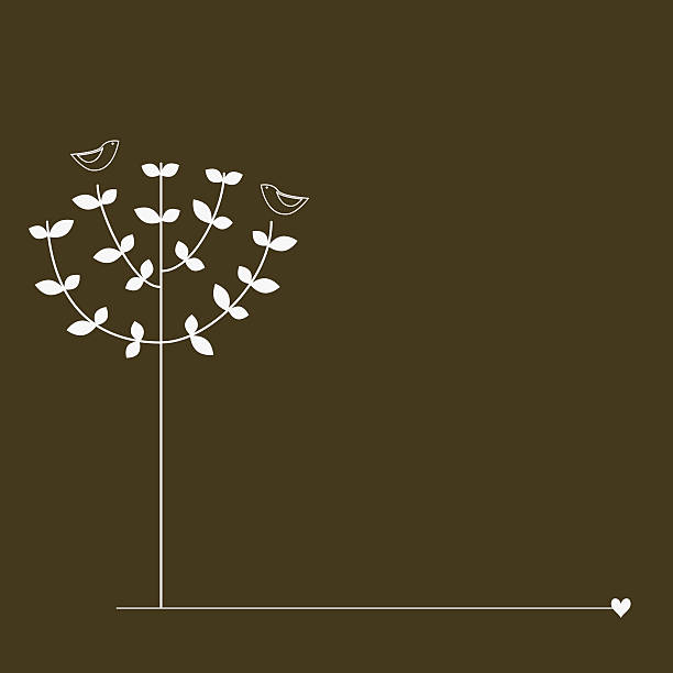 Birds on the tree vector art illustration