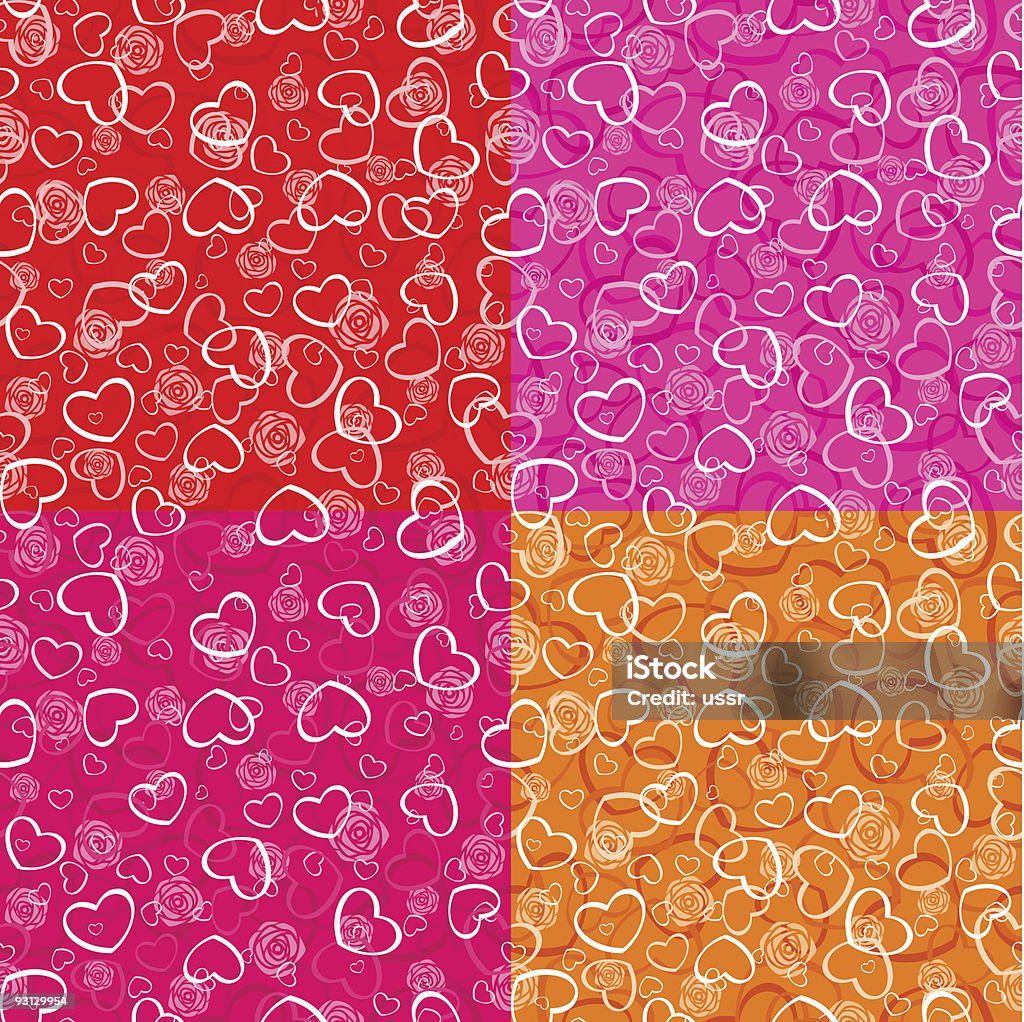 Seamless Valentine background. Repeat many times.  Abstract stock vector