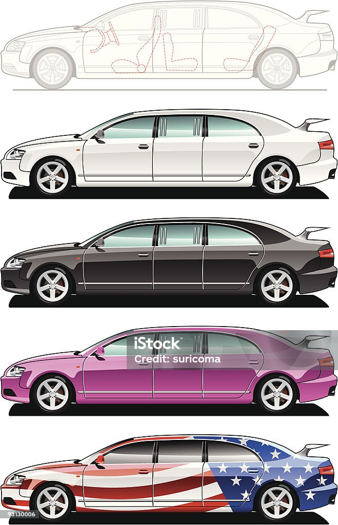 sedan  Black Color stock vector