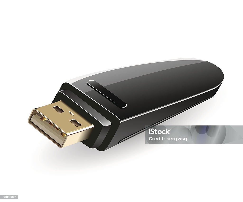 Флэш-накопитель USB - Векторная графика USB-кабель роялти-фри