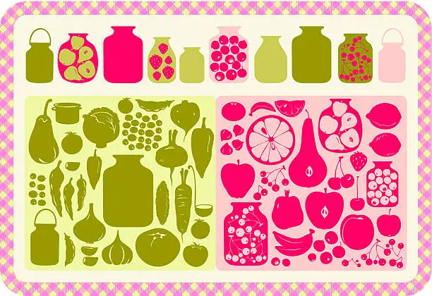 Vector illustration of canning food