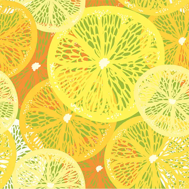 Vector illustration of Lemon seamless pattern