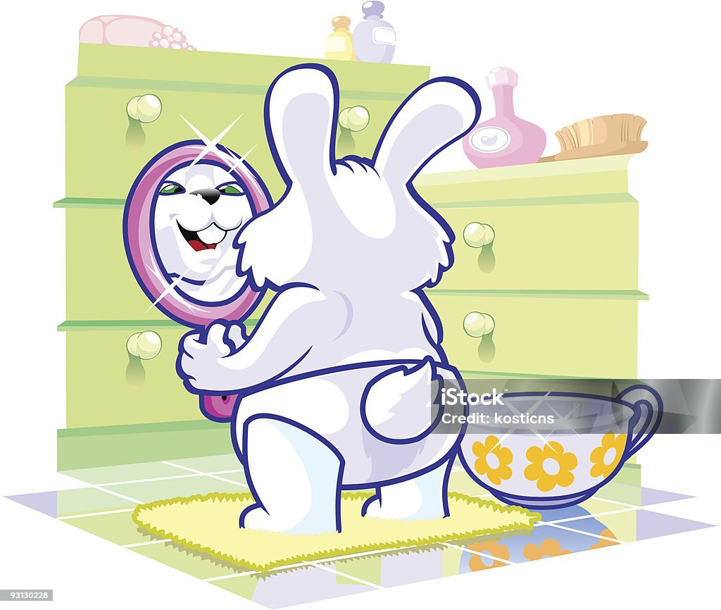 Bambino Bunny prima dente - arte vettoriale royalty-free di Animale