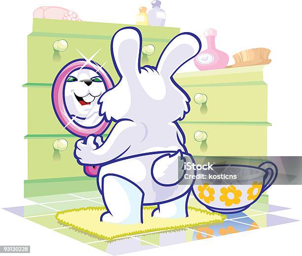 Bambino Bunny Prima Dente - Immagini vettoriali stock e altre immagini di Animale - Animale, Animale appena nato, Bagno domestico