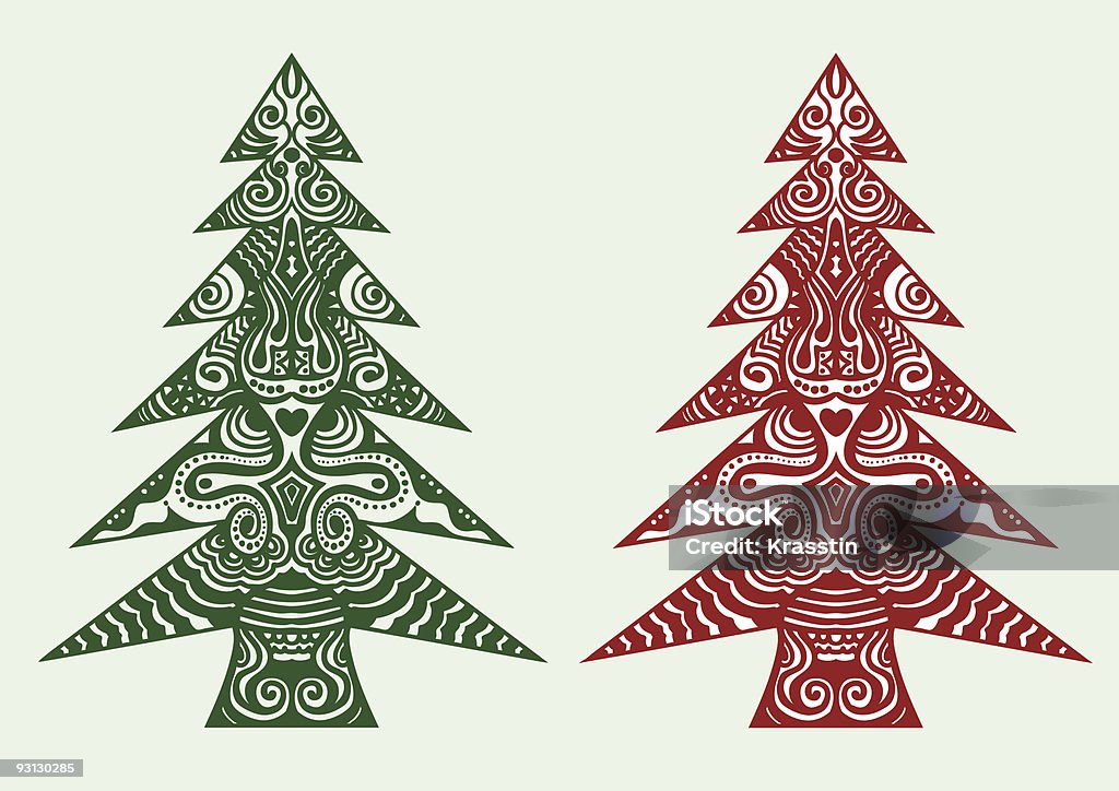 Enfeite de árvore de Natal - Vetor de Artesanato royalty-free