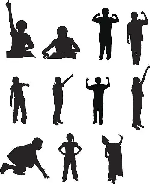 Vector illustration of vector body outlines 4