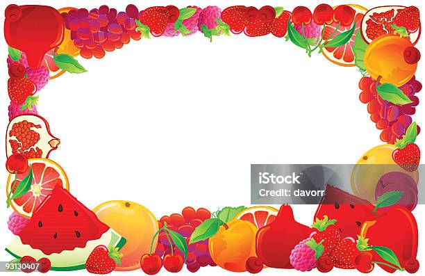 Fruit Red Frame Red Fruit Frame Stock Illustration - Download Image Now - Apple - Fruit ...