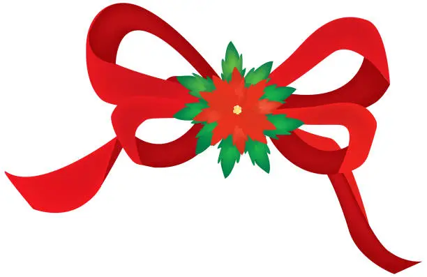 Vector illustration of Christmas Bow