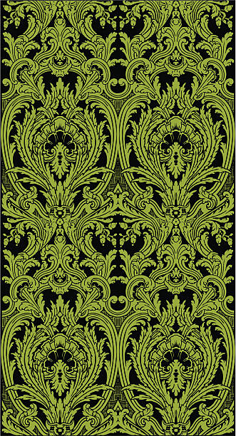 baroque style pattern vector art illustration
