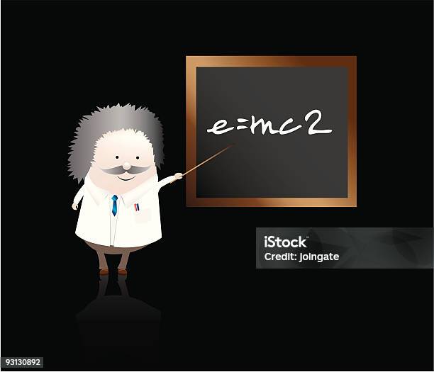 Professor Com Equação - Arte vetorial de stock e mais imagens de Apontar - Sinal Manual - Apontar - Sinal Manual, Aprender, Branco