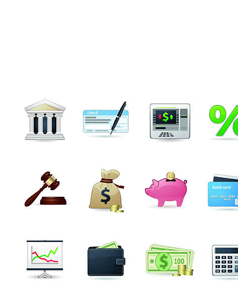 Universal icons | Set 12 (Money & Banking) vector art illustration