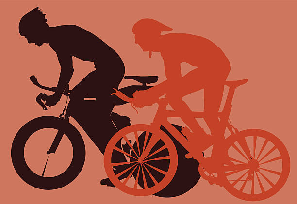자전거 경주 - cycling bicycle bicycle gear triathlon stock illustrations