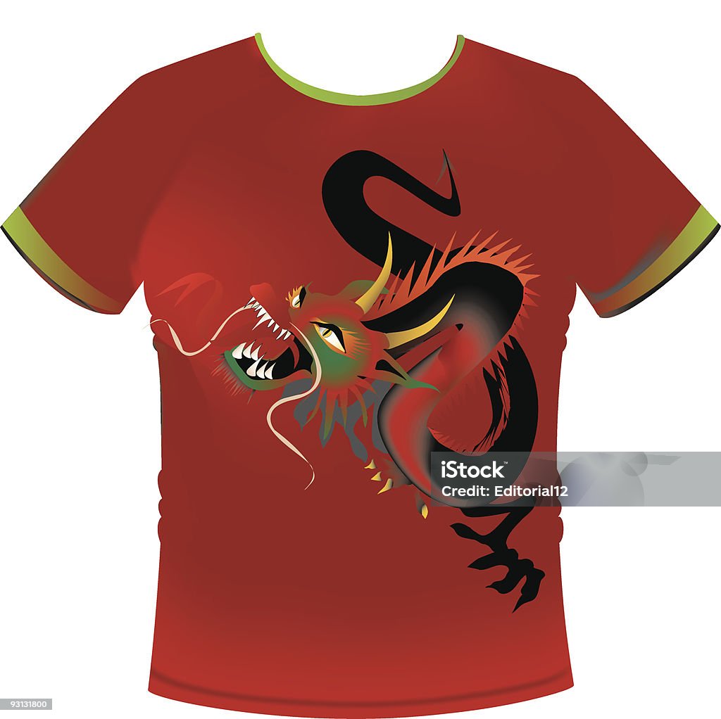 T-shirt mit Drachenmotiv - Lizenzfrei Abstrakt Vektorgrafik