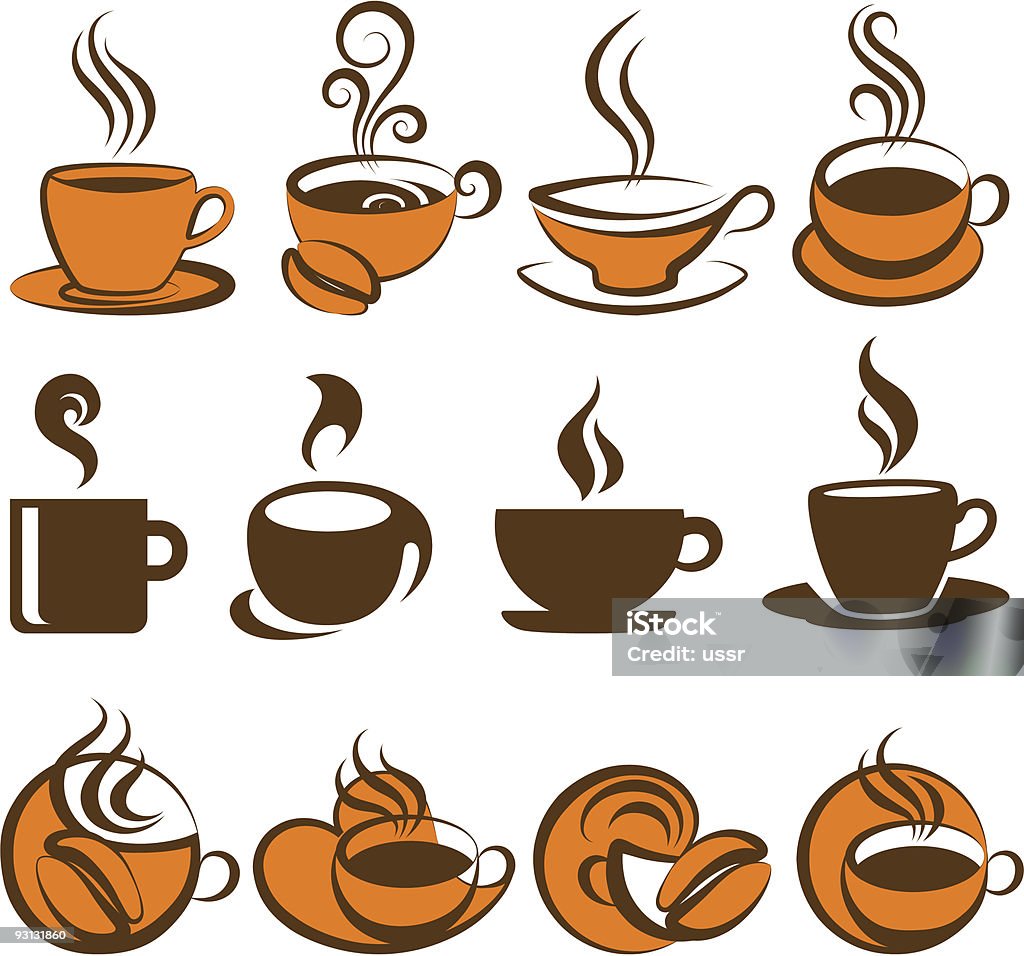 Caffè. Elementi per il design. - arte vettoriale royalty-free di Amore