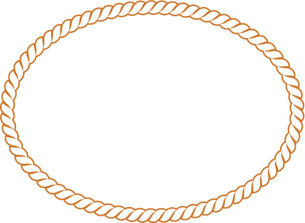 stockillustraties, clipart, cartoons en iconen met vector rope oval -91604 - ellips