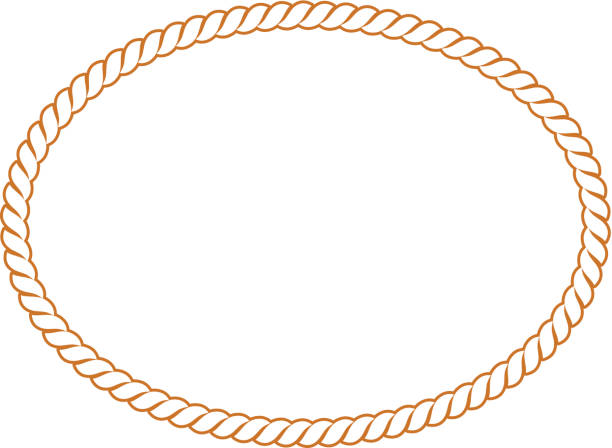 ilustrações, clipart, desenhos animados e ícones de vetor corda -91604 oval - rope