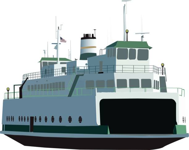 Washington State Ferry Illustration of a Washington State ferry boat. ferry stock illustrations