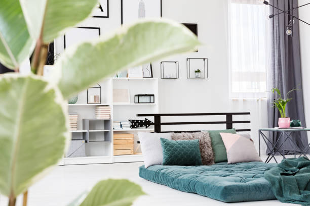 istock Green mattress on the floor 931321398