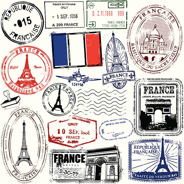 ol paire - french culture stock illustrations