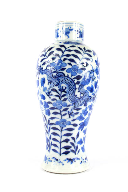 istock Vintage Antique Oriental Pot Vase on White Background 931325270