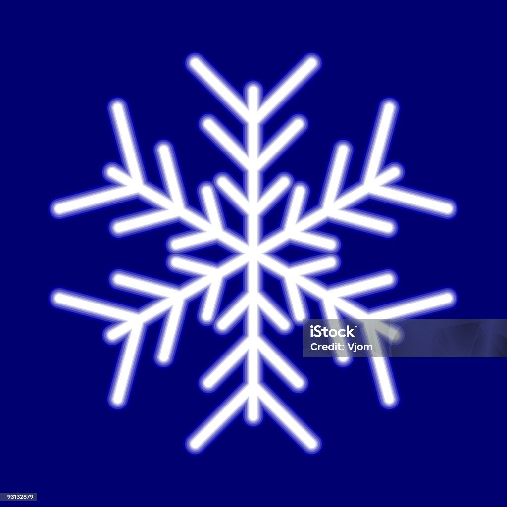 Luminoso copo de nieve hermoso. - arte vectorial de Azul libre de derechos