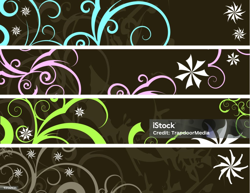 Banners marrons - Vetor de Arte royalty-free