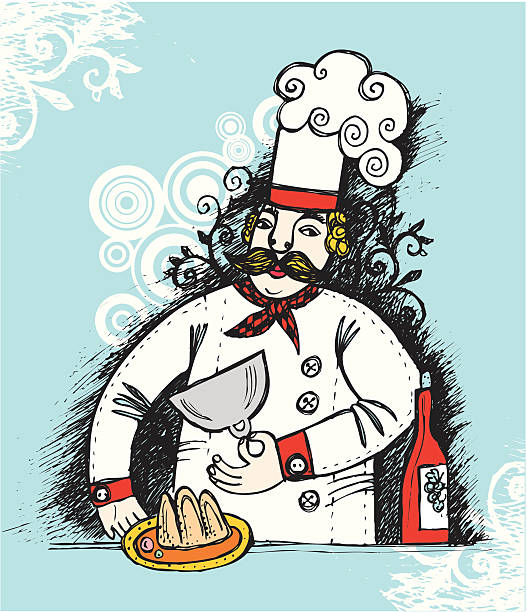 cook vector art illustration