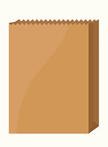 Vector illustration of Empty Grocery Bag